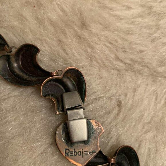 EUC Vintage Signed Rebajes Copper Choker Necklace - Picture 3 of 3